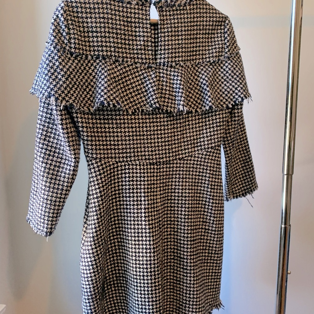 Warm fringe mini dress perfect for winter event